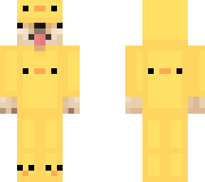 doge wearing a ducky onesie