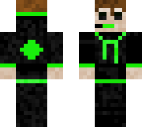 ein grn-schwarzer  gamer skin
