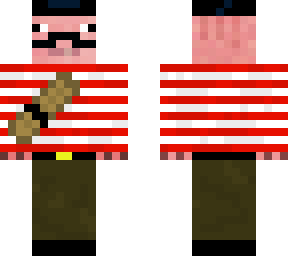french pig with a mustach