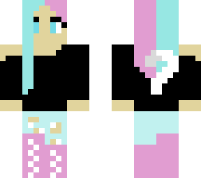 my first skin made by me! (wolf girl)