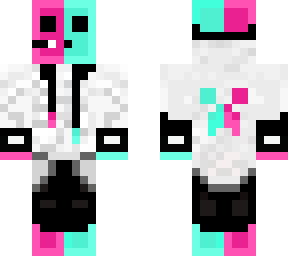 neon pink and neon blue slime