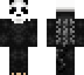 panda wearing godzilla skin