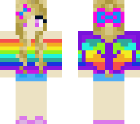 rainbow butterfly girl