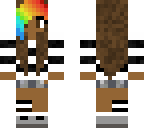 rainbow hair and black n' white