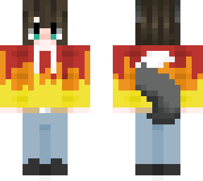 wolf boy - fire hoodie