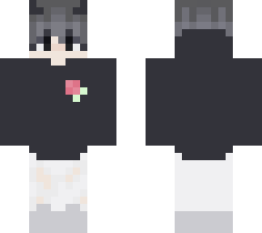 black hoodie rose boy