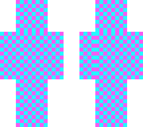 blue and pink