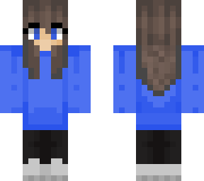 blue hoodie girl