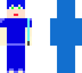 blue player holding lightsaber