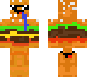 cool burger with 4 faces