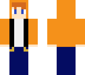 gamer with orange hoodie