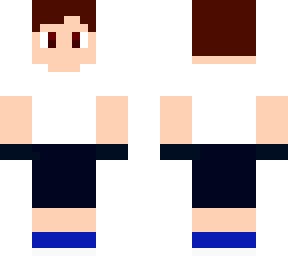 gloved boy with blue sneakers
