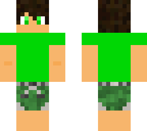 green swimsuit boy