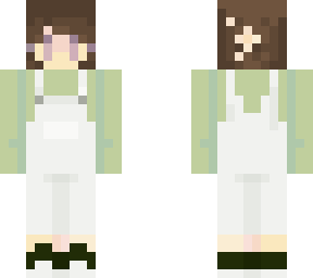 green with white overalls