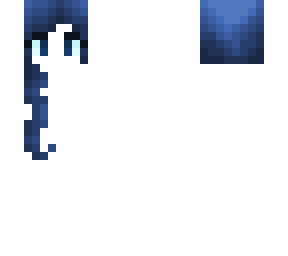 long blue hair base w/ horns