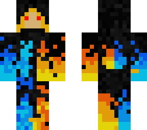 magic blue and red fire