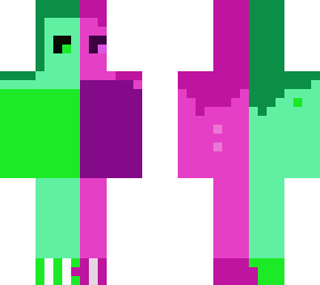 pink and green
