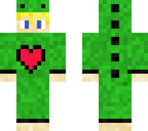 blond haired green dinosaur