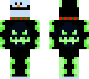 emo/eboy snowman (green outlines)