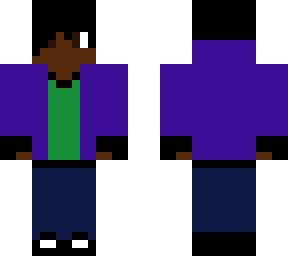 me as a pokemon trainer but a purple jacket and green shirt
