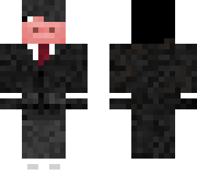 pig in a suit with hair?