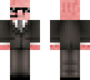 silver tie pig