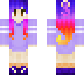 sunset hair lavender girl