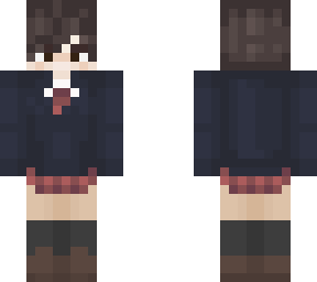aesthetic boy in girl school uniform