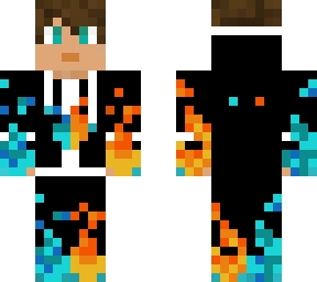 black epic boy on fire