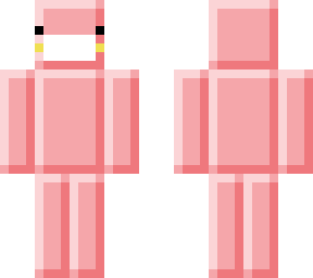 blocky pig with fays masck