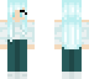 blue haired cloud girl