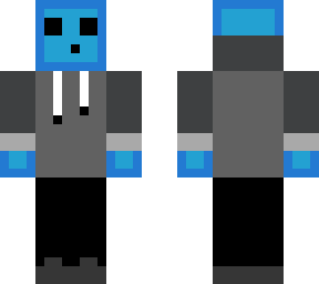 blue pvp slime in a hoodie