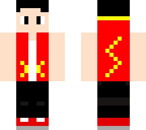 boy with red vest