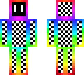 checkered rainbow neon block (improved)