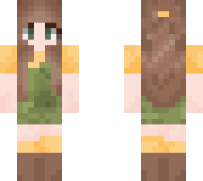 girl but green overalls