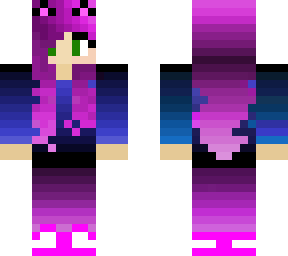 girl with magenta colored hair