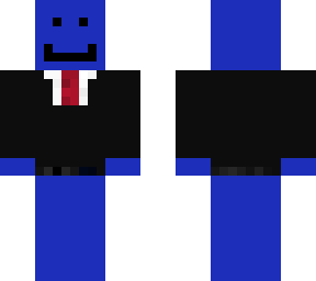 happy blue in a suit
