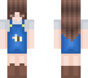 little girl with overalls
