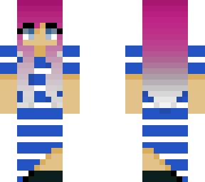 pink haired girl in pretty dress