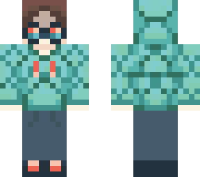 prismarine skin with alt glasses