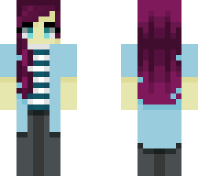 purple haired girl