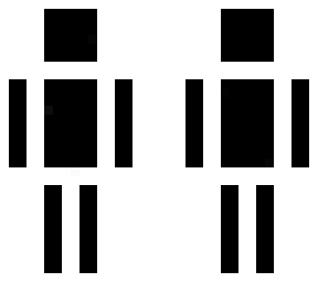 all black outlined with white