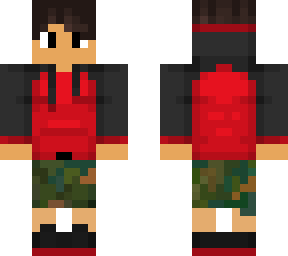 black and red with dark hair v.3