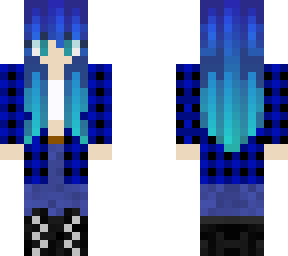 blue girl cute (hair base used)