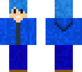 blue hair boy jeans and hoodie