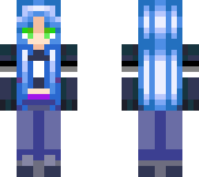 blue haired girl