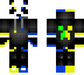 blue yellow panda