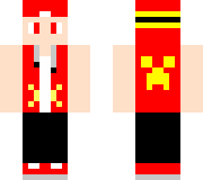 boy with red creeper vest and headset