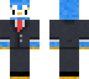 crowned blue penguin with suit