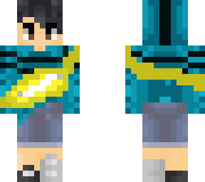 cyan top male skin with addons